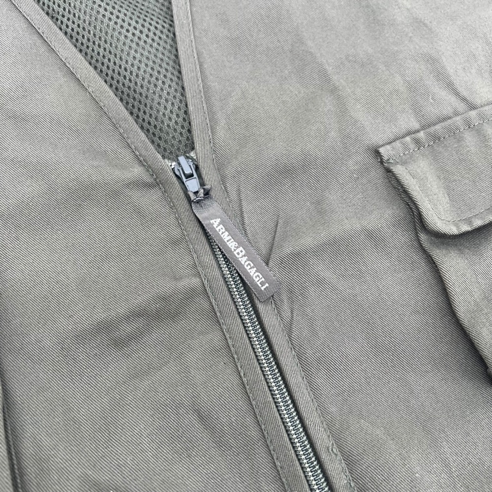 Armi & Bagagli by Stavolo Mens Hunting Fishing Safari Vest Olive Green Cotton XL - Picture 3 of 11